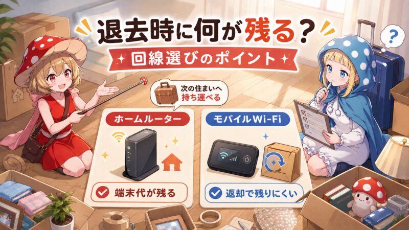 退去時に何が残る？回線選びのポイント