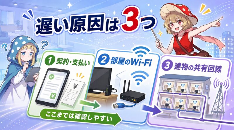 レオネットが遅い原因は3つ