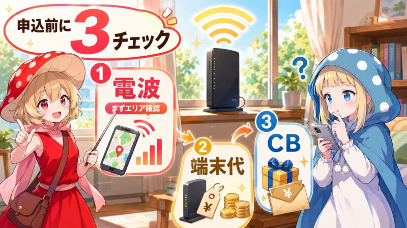 申込前の3チェック！光回線ガイド