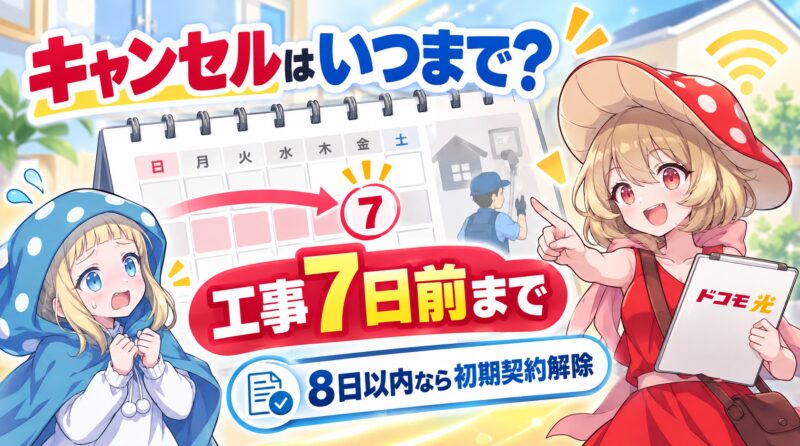 キャンセルするなら工事の7日前まで