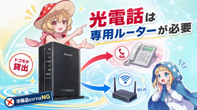 光電話には専用のルーターが必要