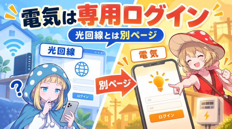 電気は専用ログイン