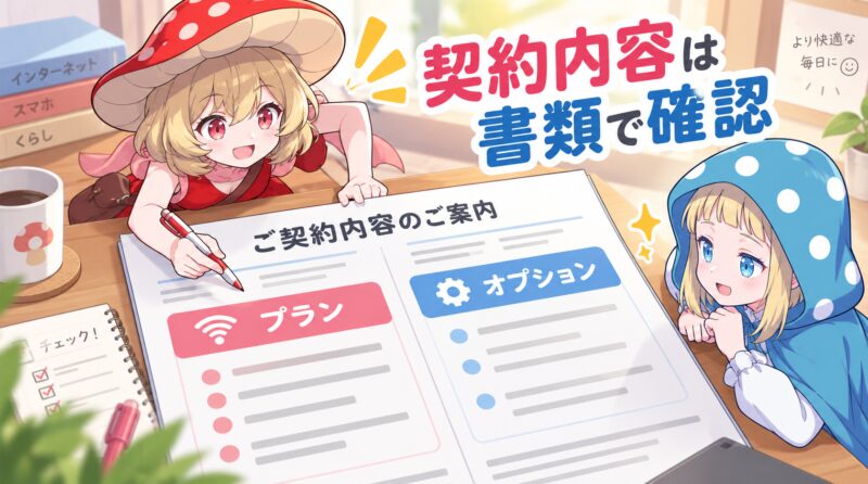 enひかりのマイページはどこ?_契約内容は書類で確認