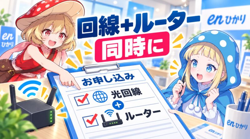 回線とルーターは同時に申し込むのがお得