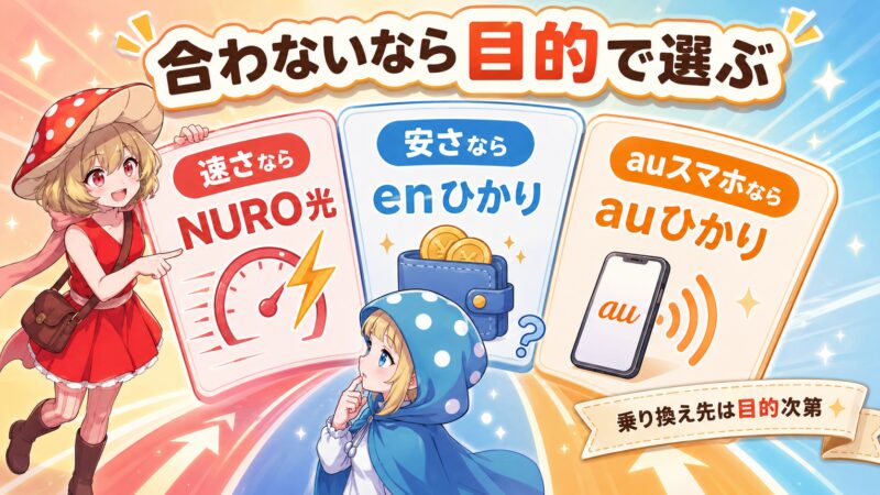 楽天ひかりが合わないときの乗り換え先