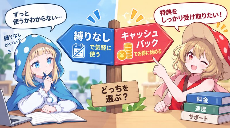 乗り換え先選定の判断基準