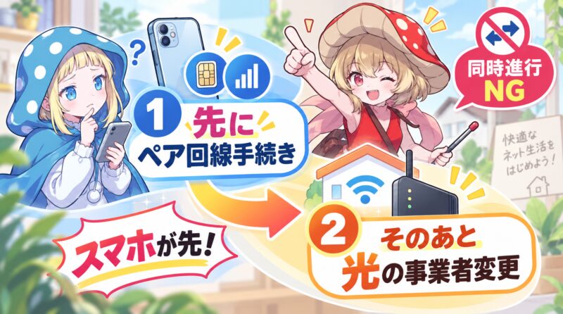 他社へ移るなら先にペア回線の手続きを行う
