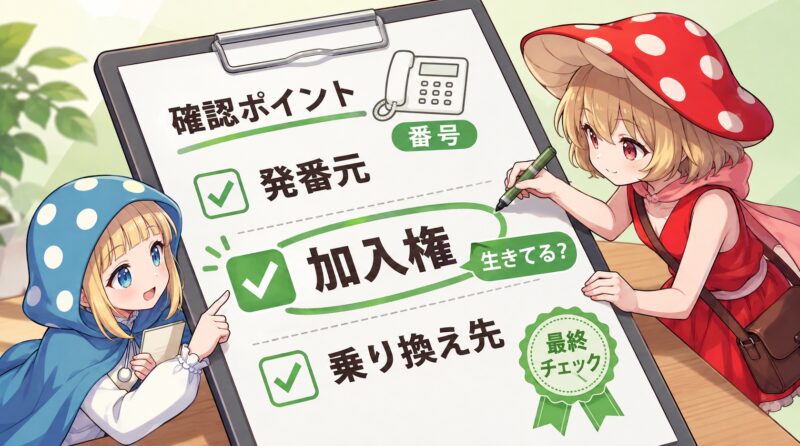 番号を残せるかどうかは加入権で決まる