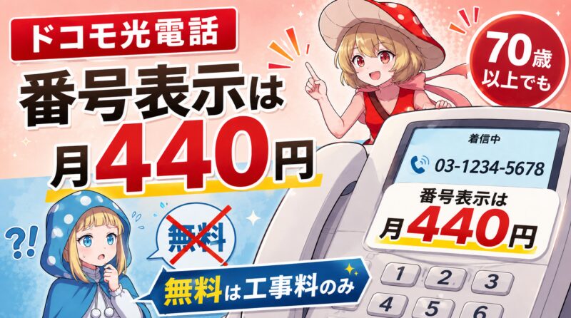 番号表示は月440円