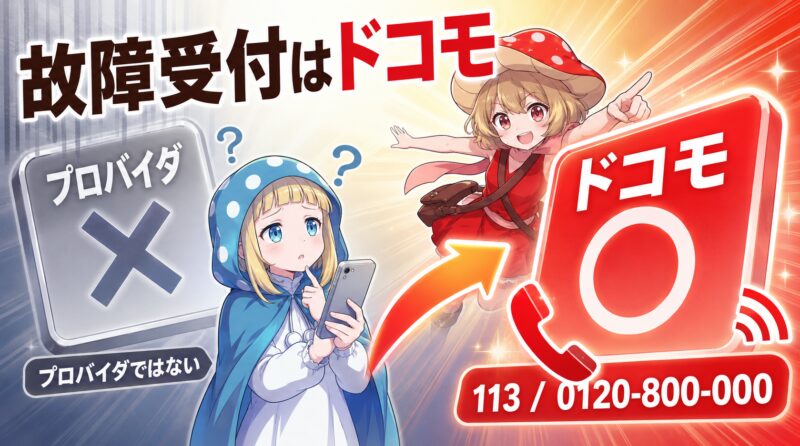 故障受付はドコモ！選択ガイド