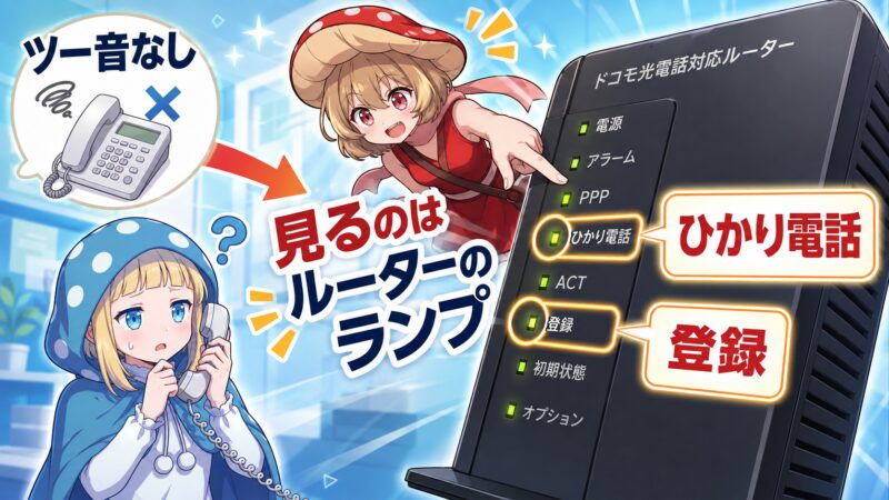 ルーターのランプをチェック！