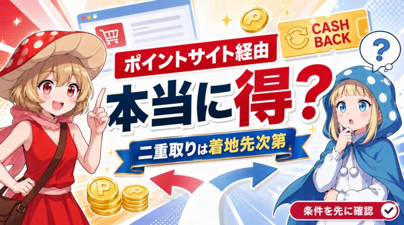 ポイントサイト経由の申し込みは得？