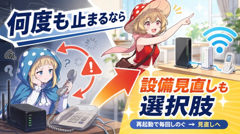 通信トラブルから設備見直しへ