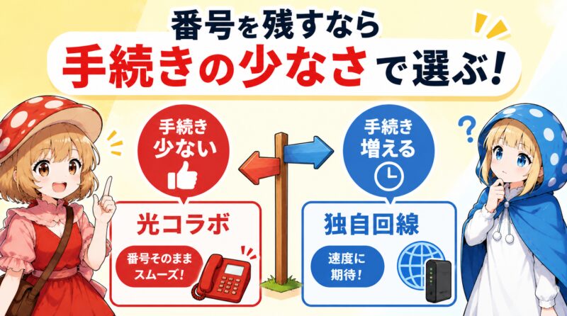 番号を残すなら手続きの少なさで選ぶ