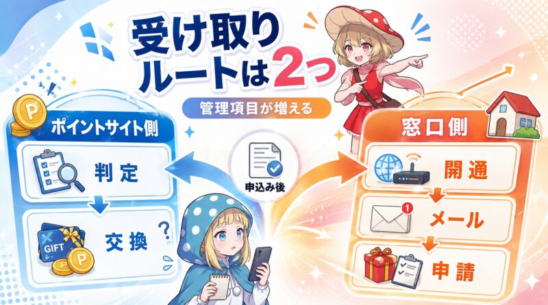 受け取りルートは2つ