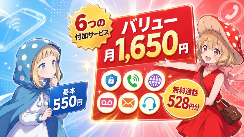 ドコモ光電話バリューは付加サービス6つと無料通話がついた月1650円のプラン