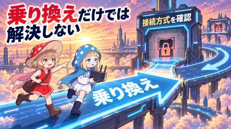 乗り換えただけでは解決しない