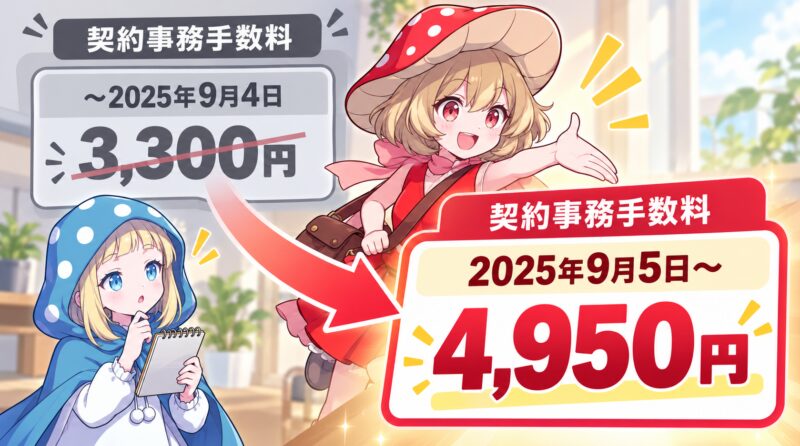 ドコモ光の契約事務手数料は4,950円