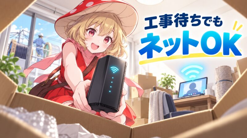 工事を待つ間もネットが必要ならBIGLOBE光プラス