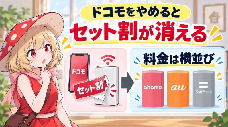 ドコモをやめるとセット割が消える