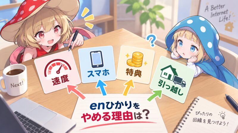 やめる理由によって次の回線を選ぶ